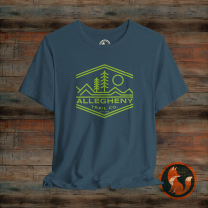 Nature-Inspired Unisex Tee with Allegheny Trail Design, Outdoor Adventure Shirt, Eco-Friendly Apparel, Hiking Gift, Travel T-Shirt