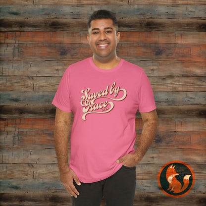 Saved by Grace Unisex Tee, Casual Faith Shirt, Inspirational T-shirt, Christian Apparel, Gift for Believers
