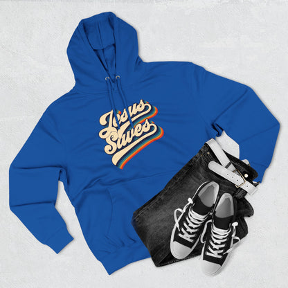 Vintage Jesus Saves Fleece Hoodie, Cozy Religious Sweatshirt, Faith-based Gift, Winter Wardrobe Essential, Perfect for Church Events