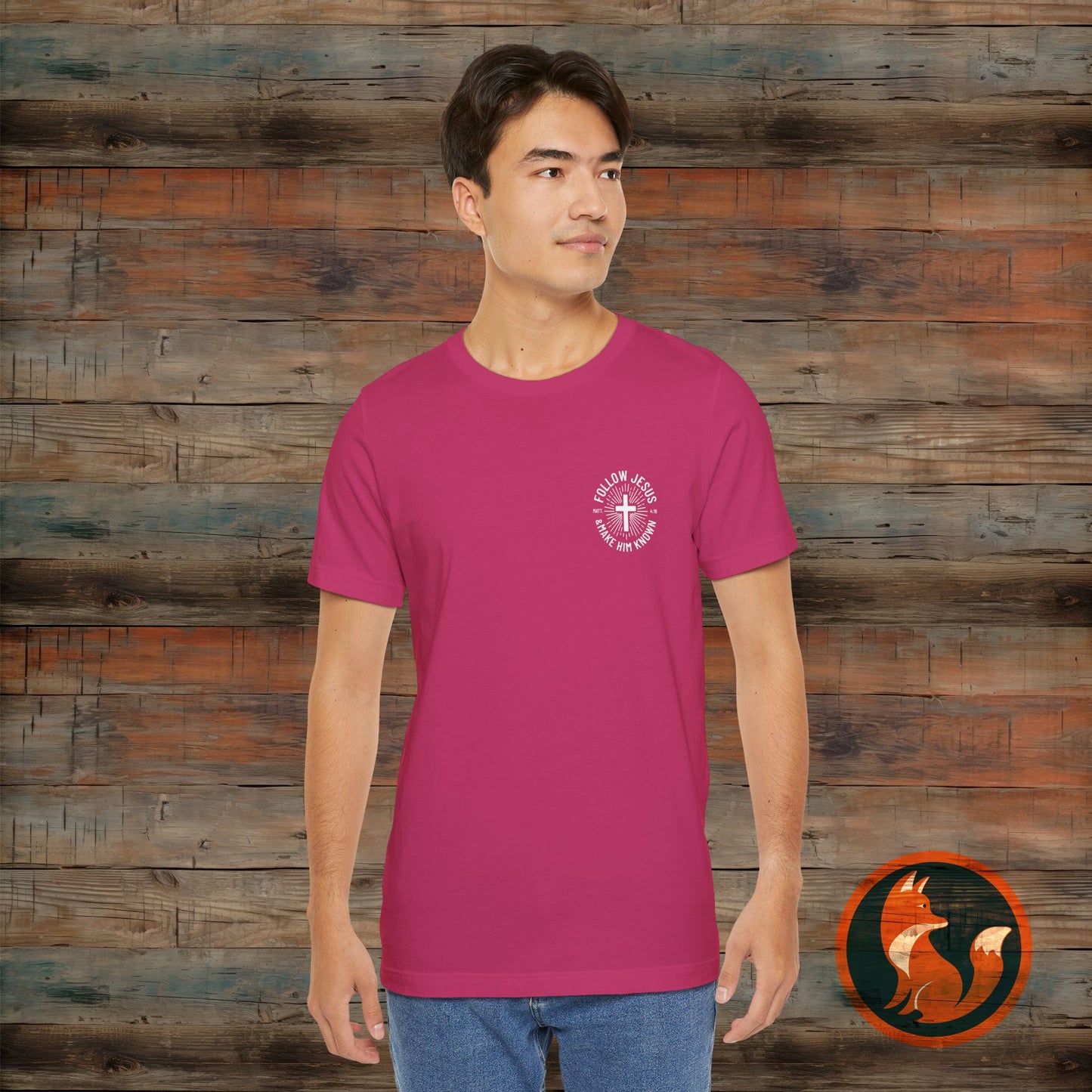 Faith-Inspired Unisex Tee - Follow Jesus Design, Christian Apparel, Inspirational Shirt, Gift for Believers, Religious Tee