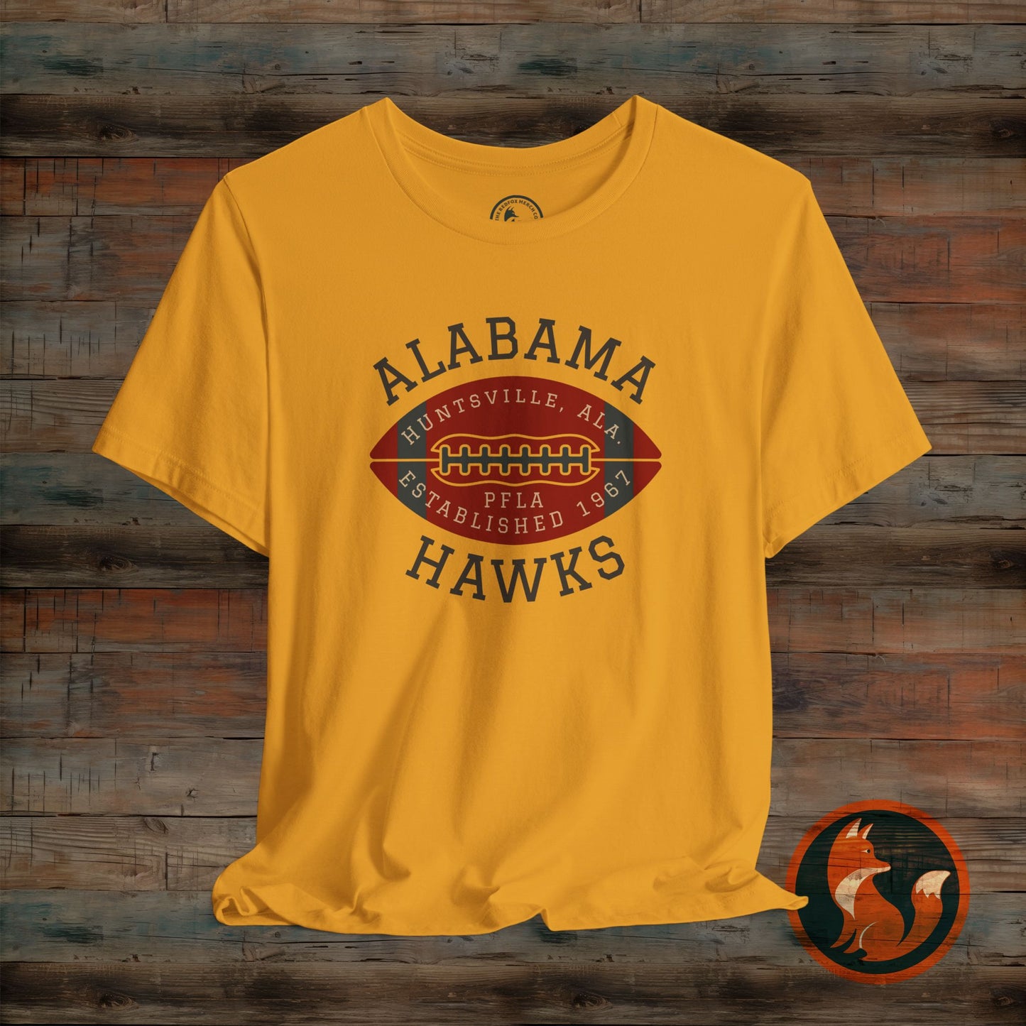 Alabama Hawks Football Tee - Unisex Jersey Short Sleeve, Game Day Shirt, Team Apparel, Sports Clothing, Casual Wear