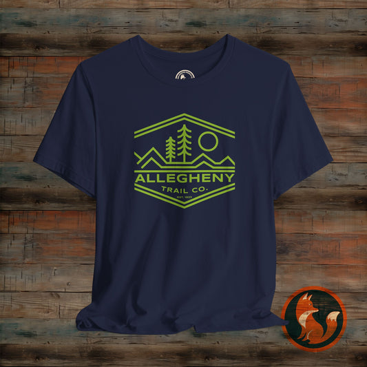 Nature-Inspired Unisex Tee with Allegheny Trail Design, Outdoor Adventure Shirt, Eco-Friendly Apparel, Hiking Gift, Travel T-Shirt
