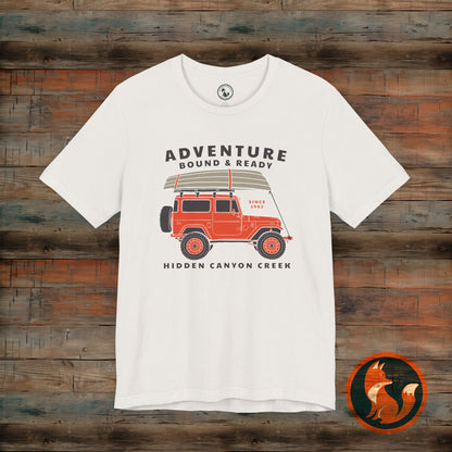 Adventure Bound & Ready Tee, Unisex T-Shirt, Outdoor Apparel, Camping Gift, Travel Shirt, Adventure Lover's Top