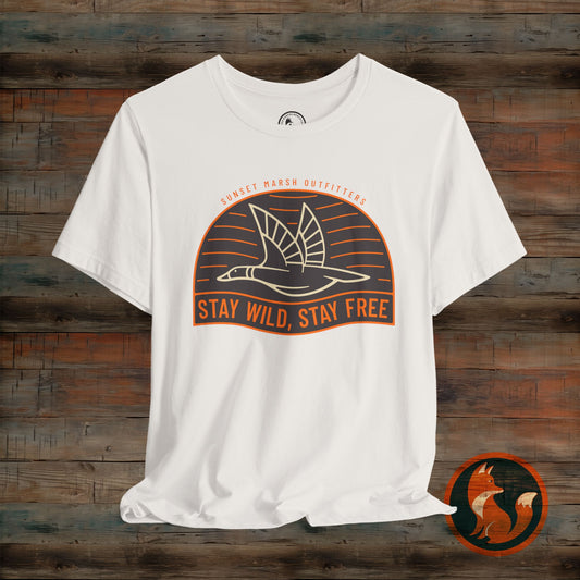 Stay Wild Unisex Short Sleeve Tee, Adventure Shirt, Nature Tee, Outdoorsy Apparel, Gift for Nature Lovers
