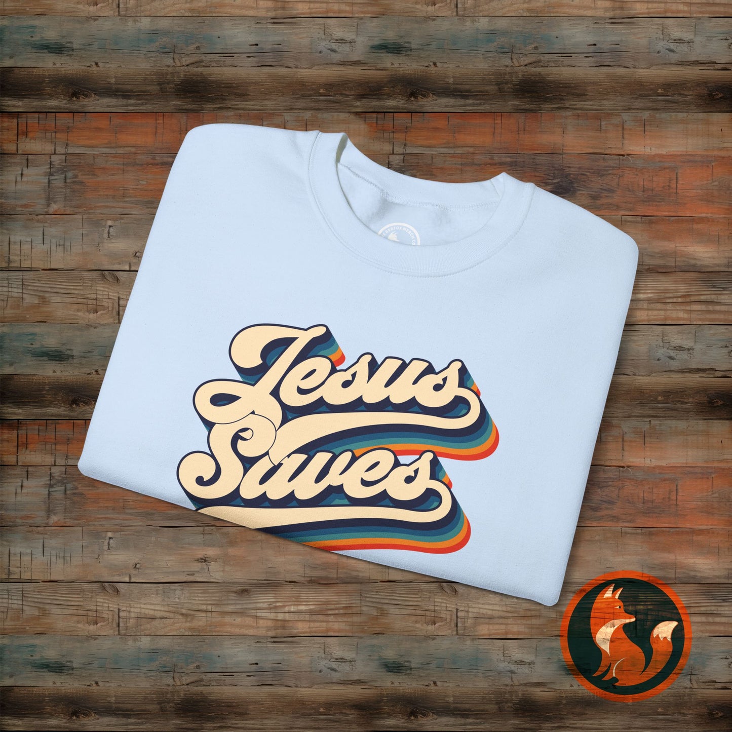 Jesus Saves Crewneck Sweatshirt | Cozy Unisex Pullover | Faith-Inspired Apparel | Perfect for Church, Gifts, Everyday Wear, Casual Style