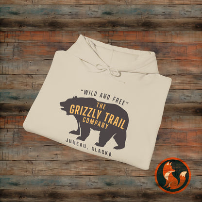 Cozy Adventure Hoodie, Grizzly Bear Print Sweatshirt, Wild and Free Apparel, Nature Lover Gift, Alaskan Style Clothing