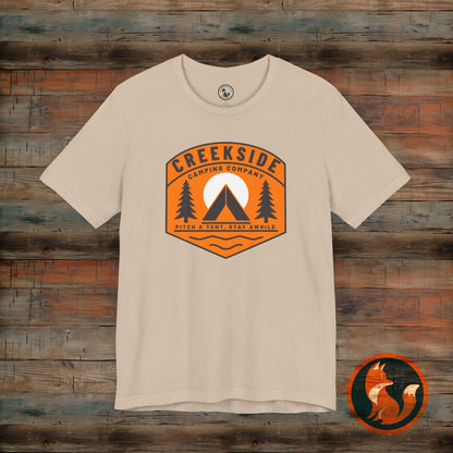 Creekside Camping Unisex Tee - Adventure Vibes, Outdoor Excursions, Nature Lover Gift, Summer Campwear, Hiking Apparel, Travel Shirt
