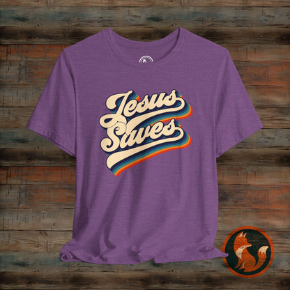 Stylish Jesus Saves Tee, Faith-Based Tee, Unisex Graphic Shirt, Everyday Comfort, Perfect Gift for Believers