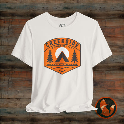 Creekside Camping Unisex Tee - Adventure Vibes, Outdoor Excursions, Nature Lover Gift, Summer Campwear, Hiking Apparel, Travel Shirt