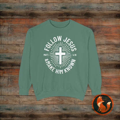 Faith-Inspired Sweatshirt: Follow Jesus & Make Him Known, Christian Gift, Inspirational Apparel, Unisex Fashion, Religious Sweatshirt