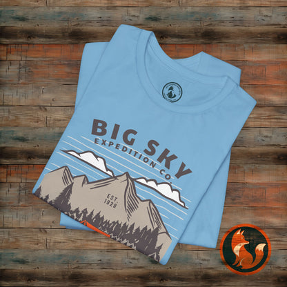 Adventure Inspired Graphic Tee, Outdoor T-Shirt, Camping Apparel, Nature Lover Gift, Travel Shirt, Big Sky Expedition