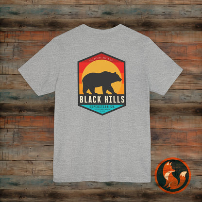 Black Hills Bear Short Sleeve Tee | Adventure Shirt, Nature Lover Gift, Hiking Apparel, Travel Tee, Outdoor Enthusiast Wear