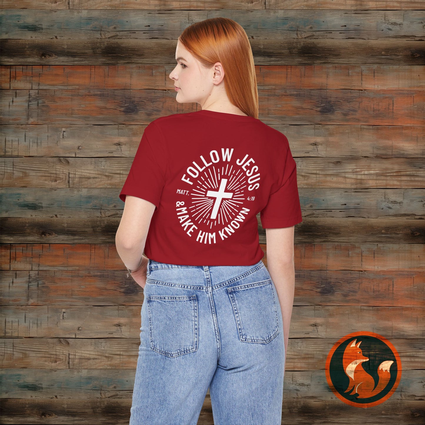 Faith-Inspired Unisex Tee - Follow Jesus Design, Christian Apparel, Inspirational Shirt, Gift for Believers, Religious Tee