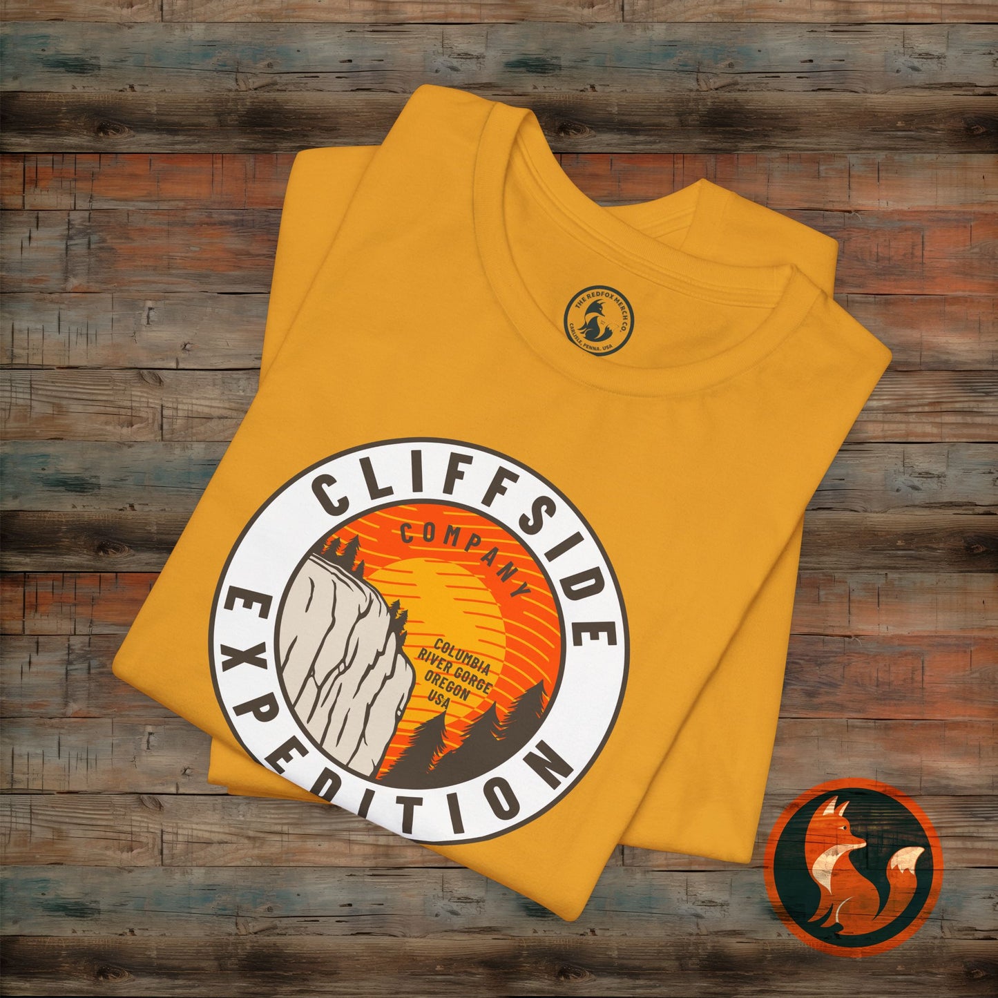 Cliffside Expedition Tee, Adventure Shirt, Unisex Outdoor Top, Travel T-Shirt, Hiking Apparel, Gift for Explorers