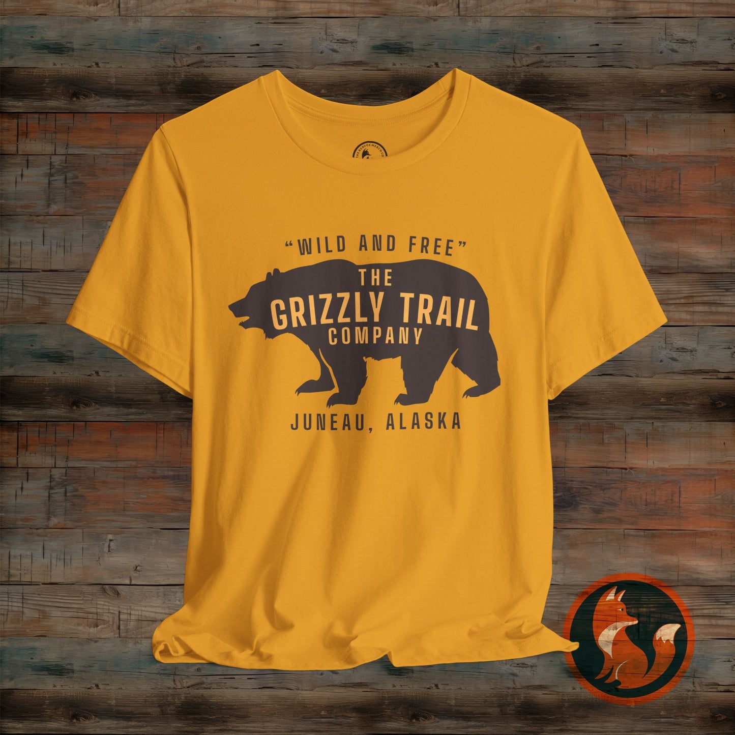 Wild and Free Grizzly Bear T-Shirt, Outdoor Apparel, Adventure Tee, Nature Lover Gift, Unisex Eco-Friendly Shirt