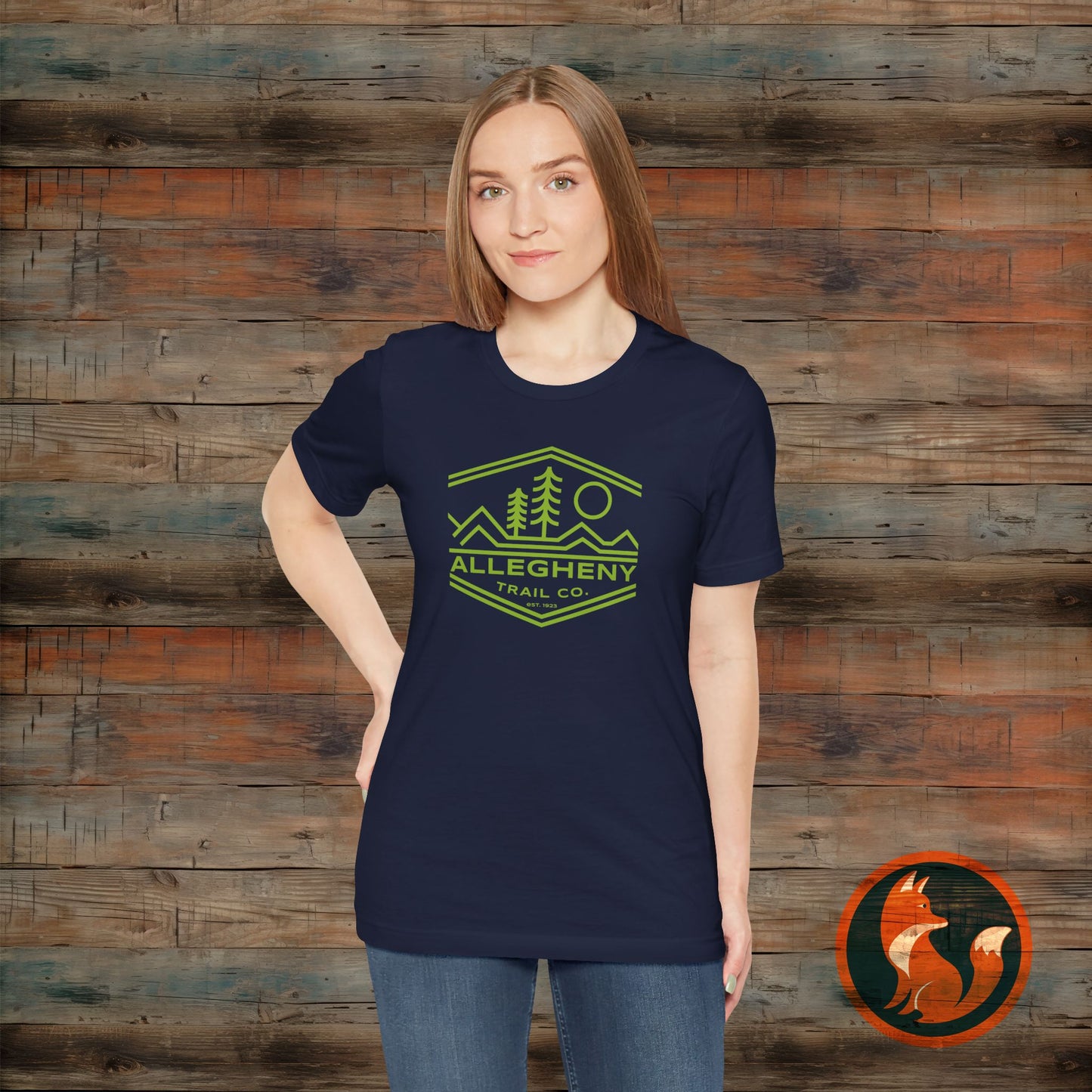 Nature-Inspired Unisex Tee with Allegheny Trail Design, Outdoor Adventure Shirt, Eco-Friendly Apparel, Hiking Gift, Travel T-Shirt