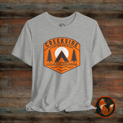 Creekside Camping Unisex Tee - Adventure Vibes, Outdoor Excursions, Nature Lover Gift, Summer Campwear, Hiking Apparel, Travel Shirt