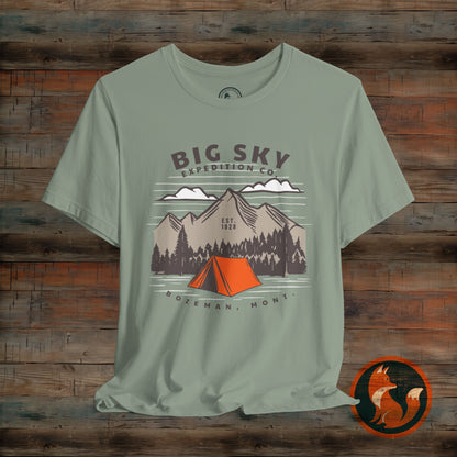 Adventure Inspired Graphic Tee, Outdoor T-Shirt, Camping Apparel, Nature Lover Gift, Travel Shirt, Big Sky Expedition