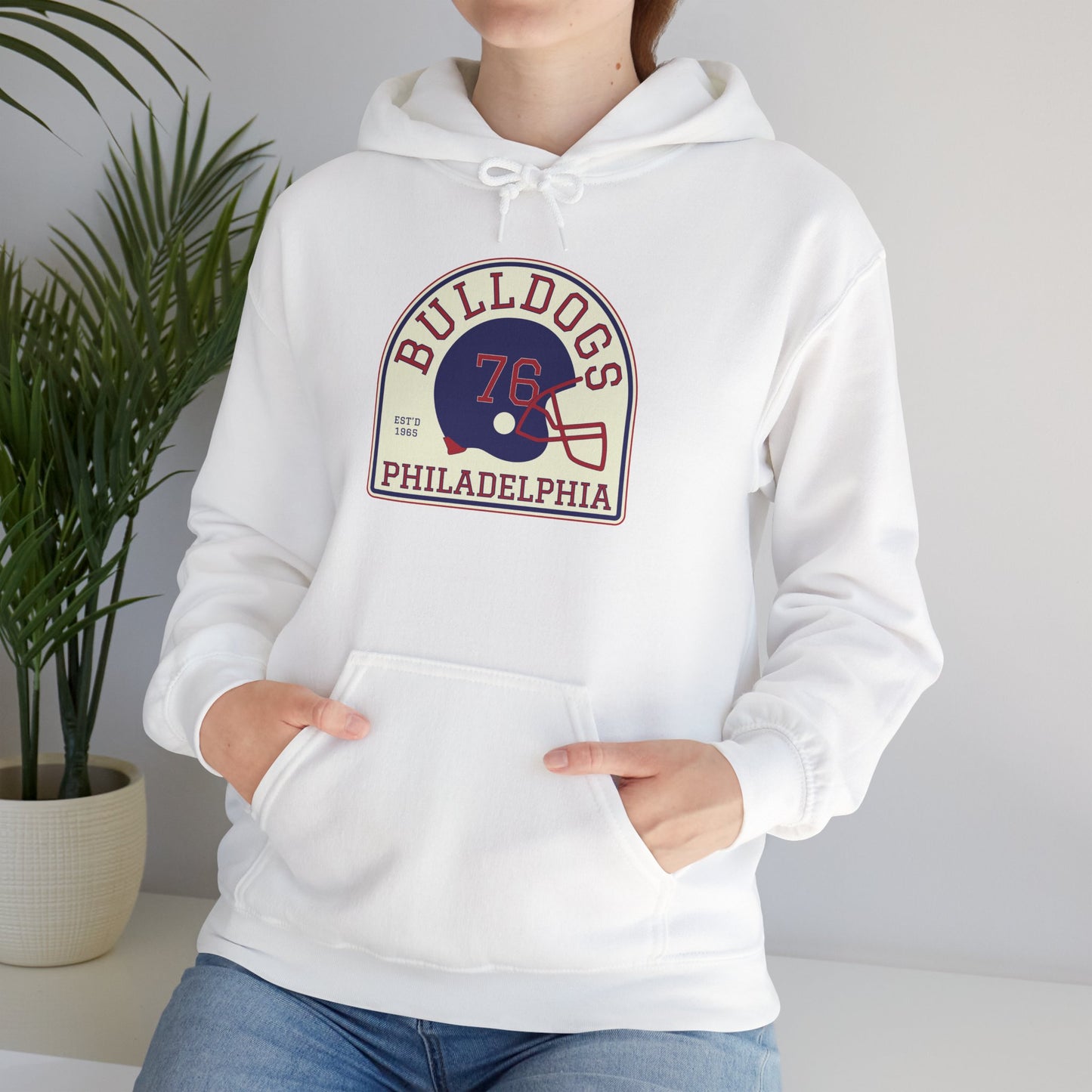 Vintage Bulldogs Hoodie, Unisex Sports Sweatshirt, Philadelphia Apparel, Cozy Game Day Gear, Unique Gift for Him/Her