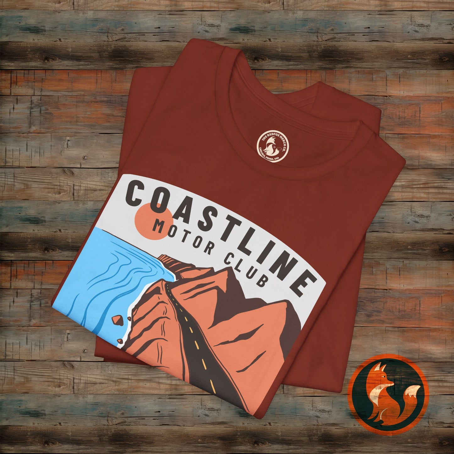 Coastline Motor Club Tee, Vintage Travel Shirt, Summer Vacation Apparel, Road Trip T-shirt, Adventure Gift Idea