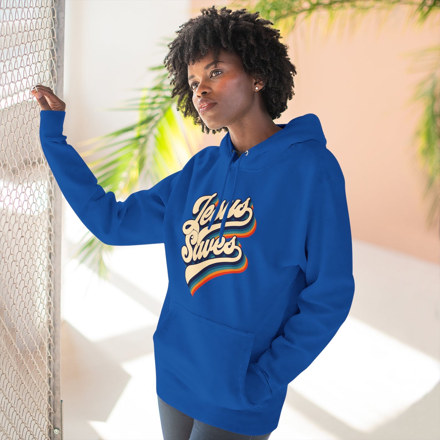 Vintage Jesus Saves Fleece Hoodie, Cozy Religious Sweatshirt, Faith-based Gift, Winter Wardrobe Essential, Perfect for Church Events