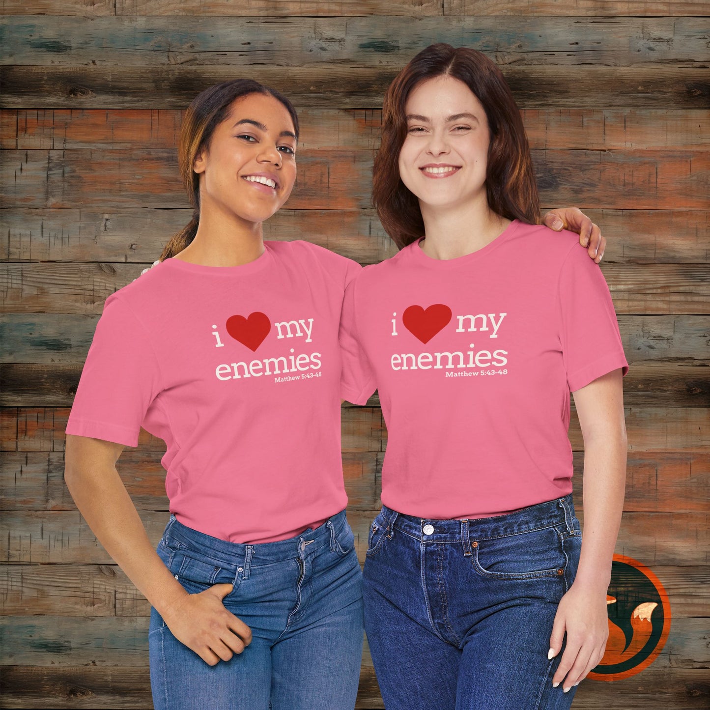 Unisex I Love My Enemies Tee, Inspirational Christian Shirt, Faith Apparel, Religious Gift, Everyday Casual Wear