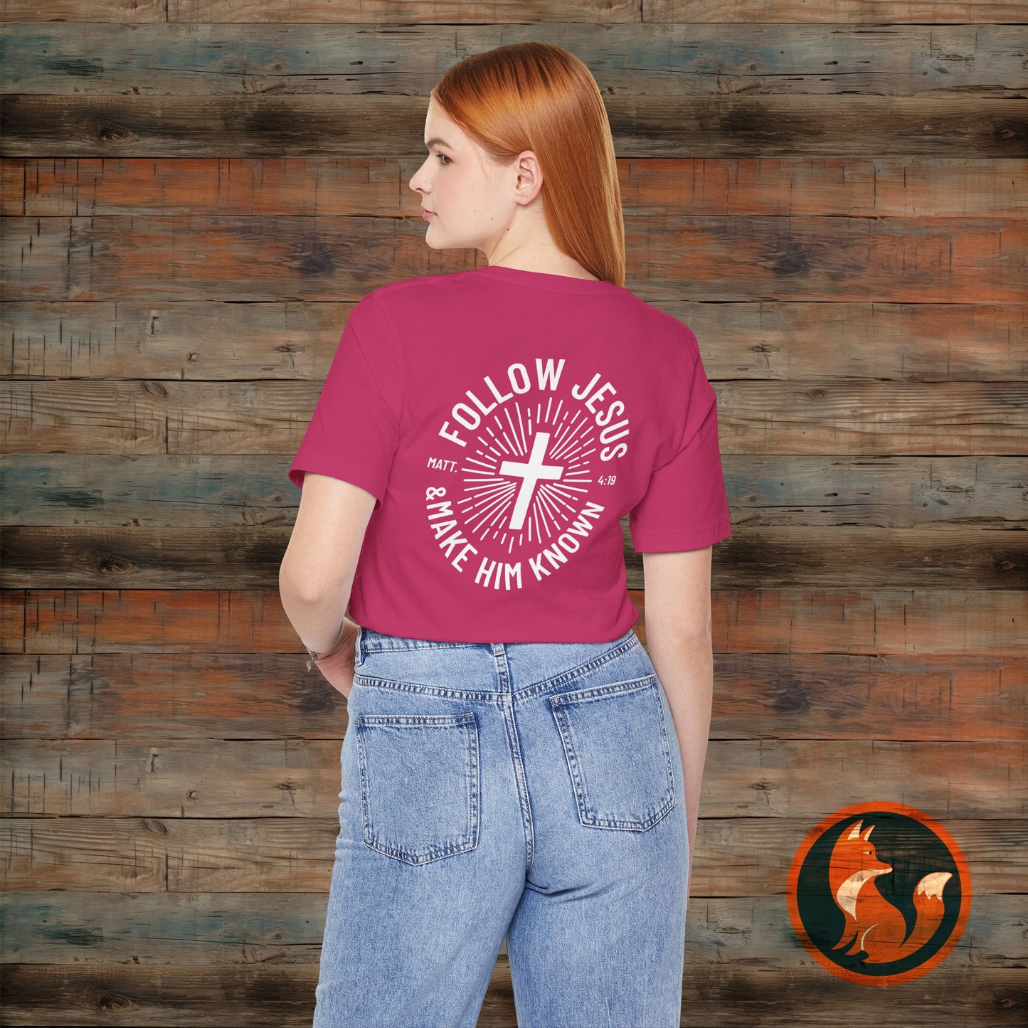 Faith-Inspired Unisex Tee - Follow Jesus Design, Christian Apparel, Inspirational Shirt, Gift for Believers, Religious Tee