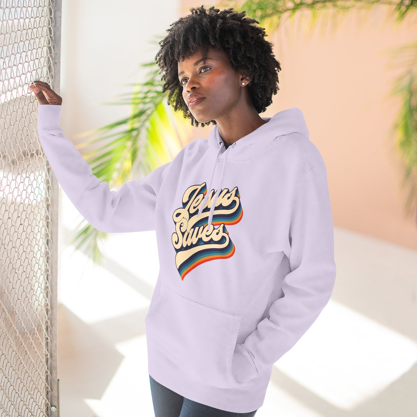 Vintage Jesus Saves Fleece Hoodie, Cozy Religious Sweatshirt, Faith-based Gift, Winter Wardrobe Essential, Perfect for Church Events