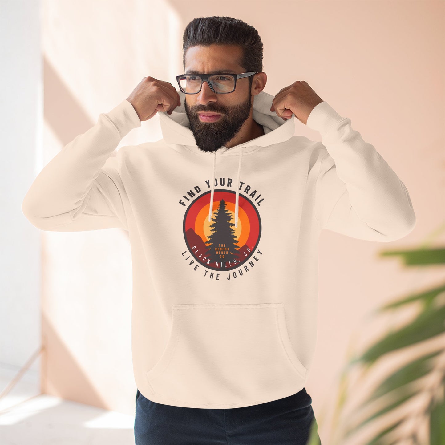 Adventure-Inspired Fleece Hoodie with Retro Design, Cozy Layer for Nature Lovers, Perfect for Hiking, Camping, Travel, Gifts