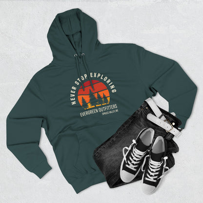 Explore More: Cozy Three-Panel Fleece Hoodie, Adventure Sweatshirt, Outdoor Gift, Travel Apparel, Nature Lovers Hoodie