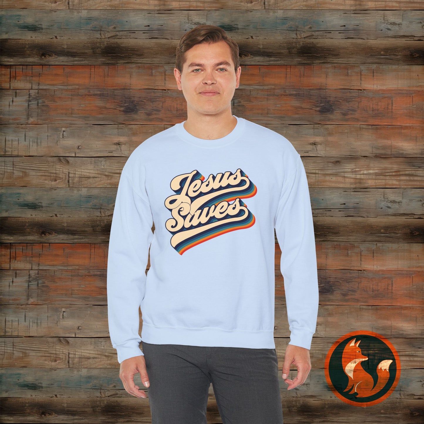 Jesus Saves Crewneck Sweatshirt | Cozy Unisex Pullover | Faith-Inspired Apparel | Perfect for Church, Gifts, Everyday Wear, Casual Style