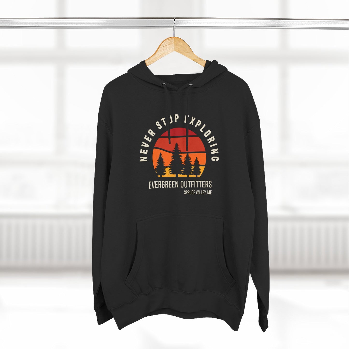Explore More: Cozy Three-Panel Fleece Hoodie, Adventure Sweatshirt, Outdoor Gift, Travel Apparel, Nature Lovers Hoodie