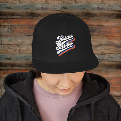 Jesus Saves Embroidered Snapback Cap - Trendy Casual Headwear for All Occasions, Gift for Him and Her, Streetwear, Summer Style, Custom Hats