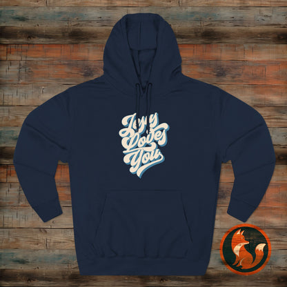 Jesus Loves You Fleece Hoodie - Perfect for Fall and Winter, Casual Wear, Comfortable Fashion, Every Day Essentials