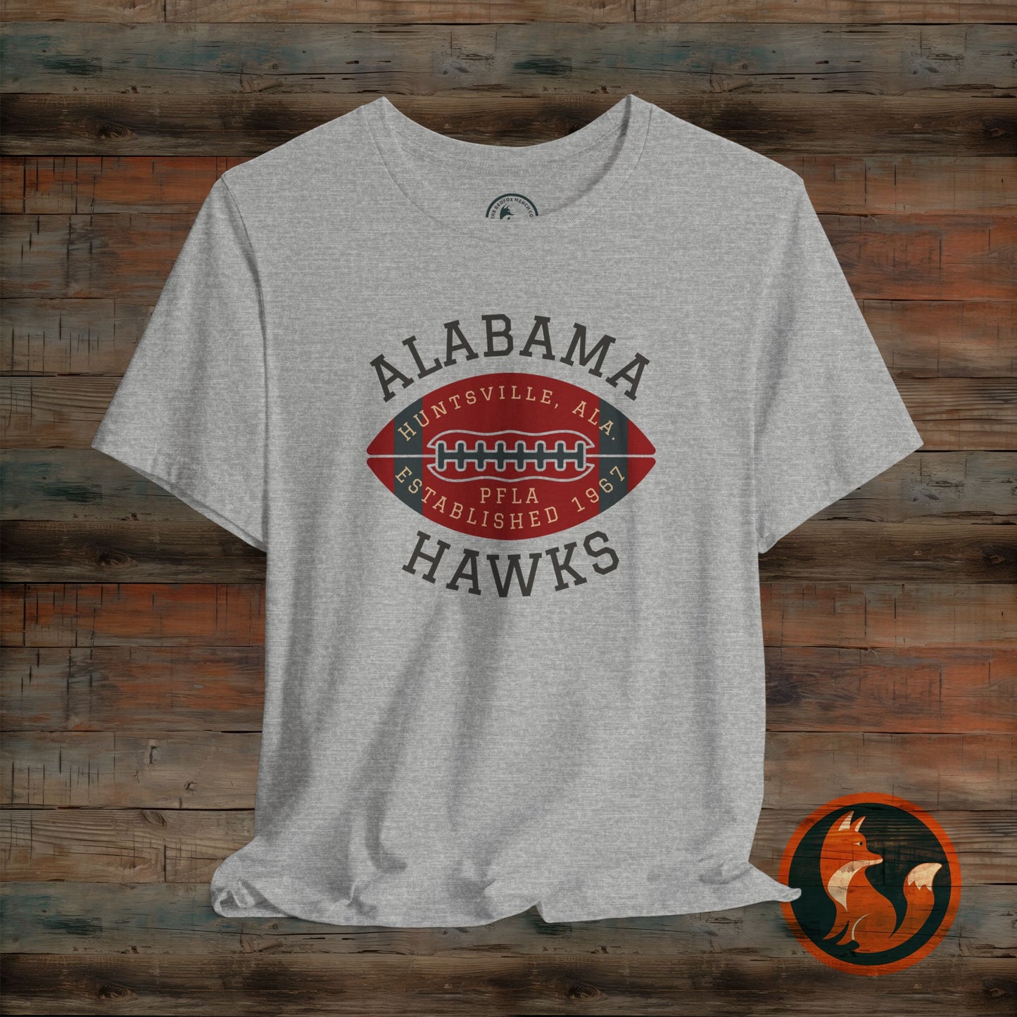 Alabama Hawks Football Tee - Unisex Jersey Short Sleeve, Game Day Shirt, Team Apparel, Sports Clothing, Casual Wear