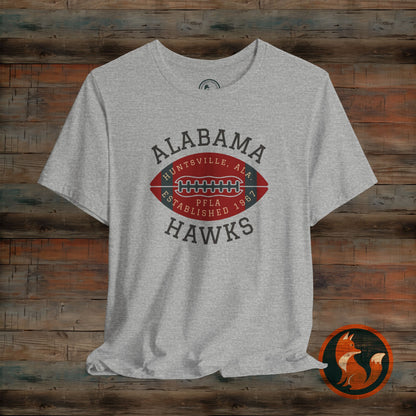 Alabama Hawks Football Tee - Unisex Jersey Short Sleeve, Game Day Shirt, Team Apparel, Sports Clothing, Casual Wear