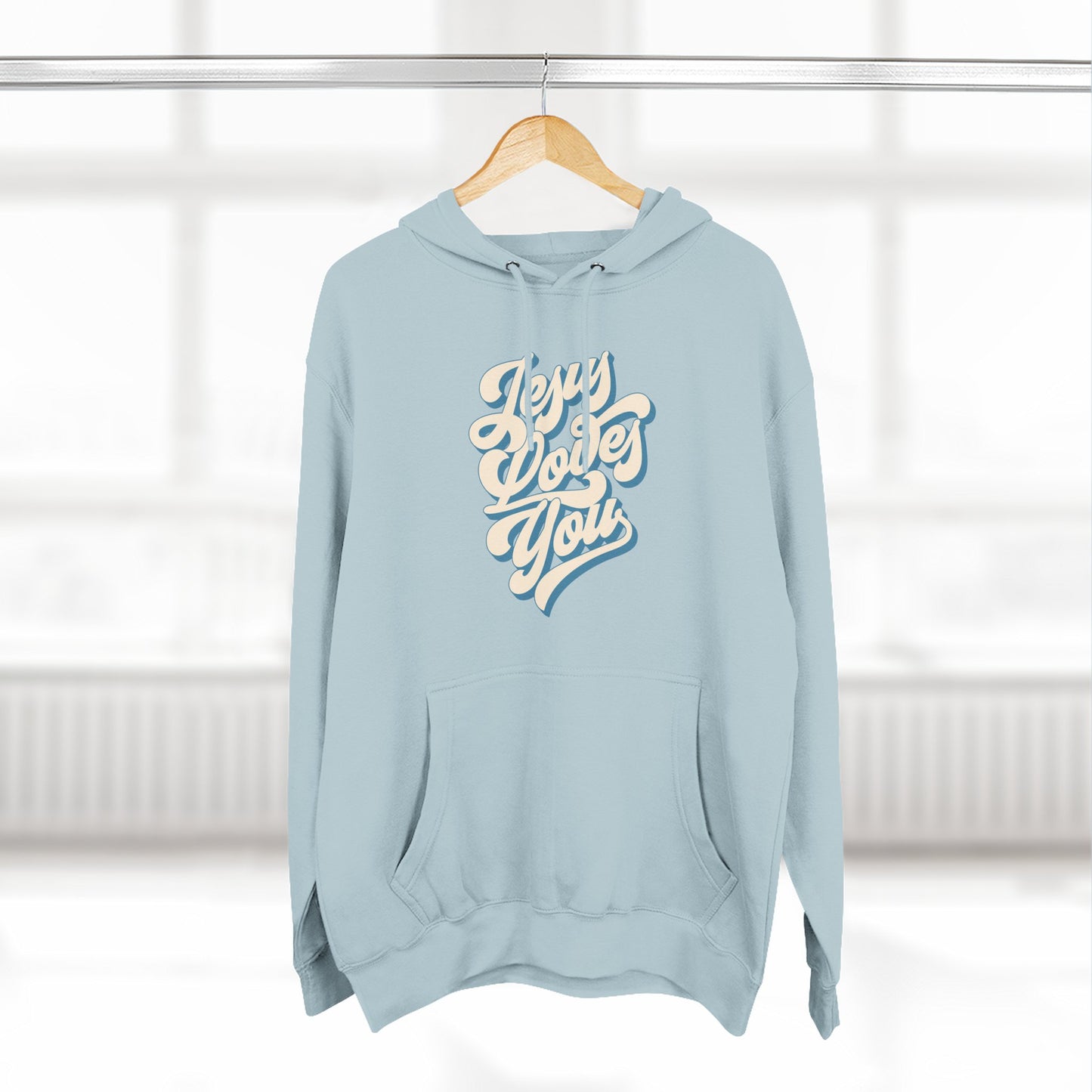 Jesus Loves You Fleece Hoodie - Perfect for Fall and Winter, Casual Wear, Comfortable Fashion, Every Day Essentials