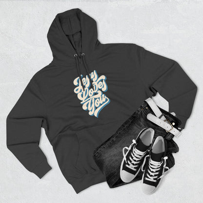 Jesus Loves You Fleece Hoodie - Perfect for Fall and Winter, Casual Wear, Comfortable Fashion, Every Day Essentials