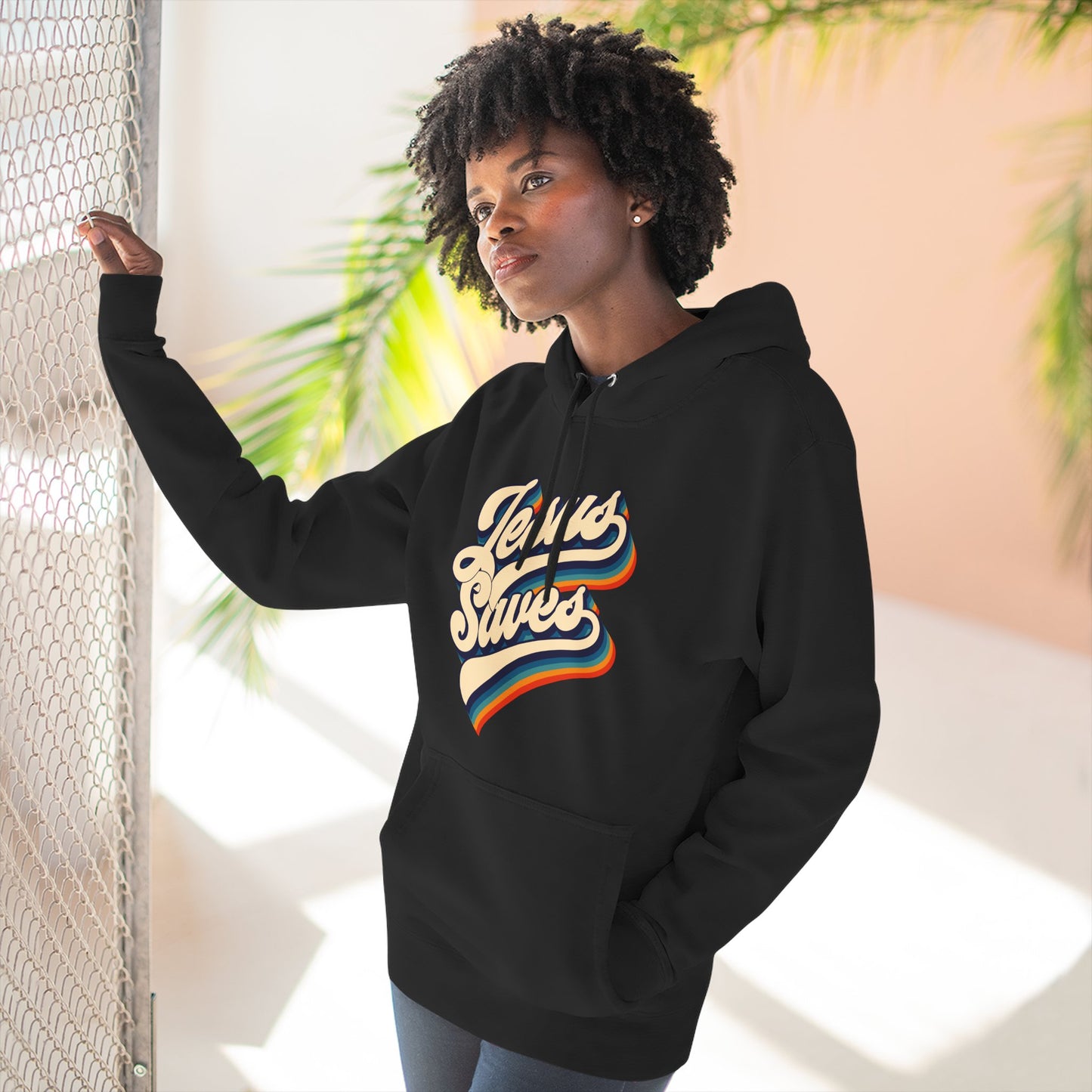 Vintage Jesus Saves Fleece Hoodie, Cozy Religious Sweatshirt, Faith-based Gift, Winter Wardrobe Essential, Perfect for Church Events