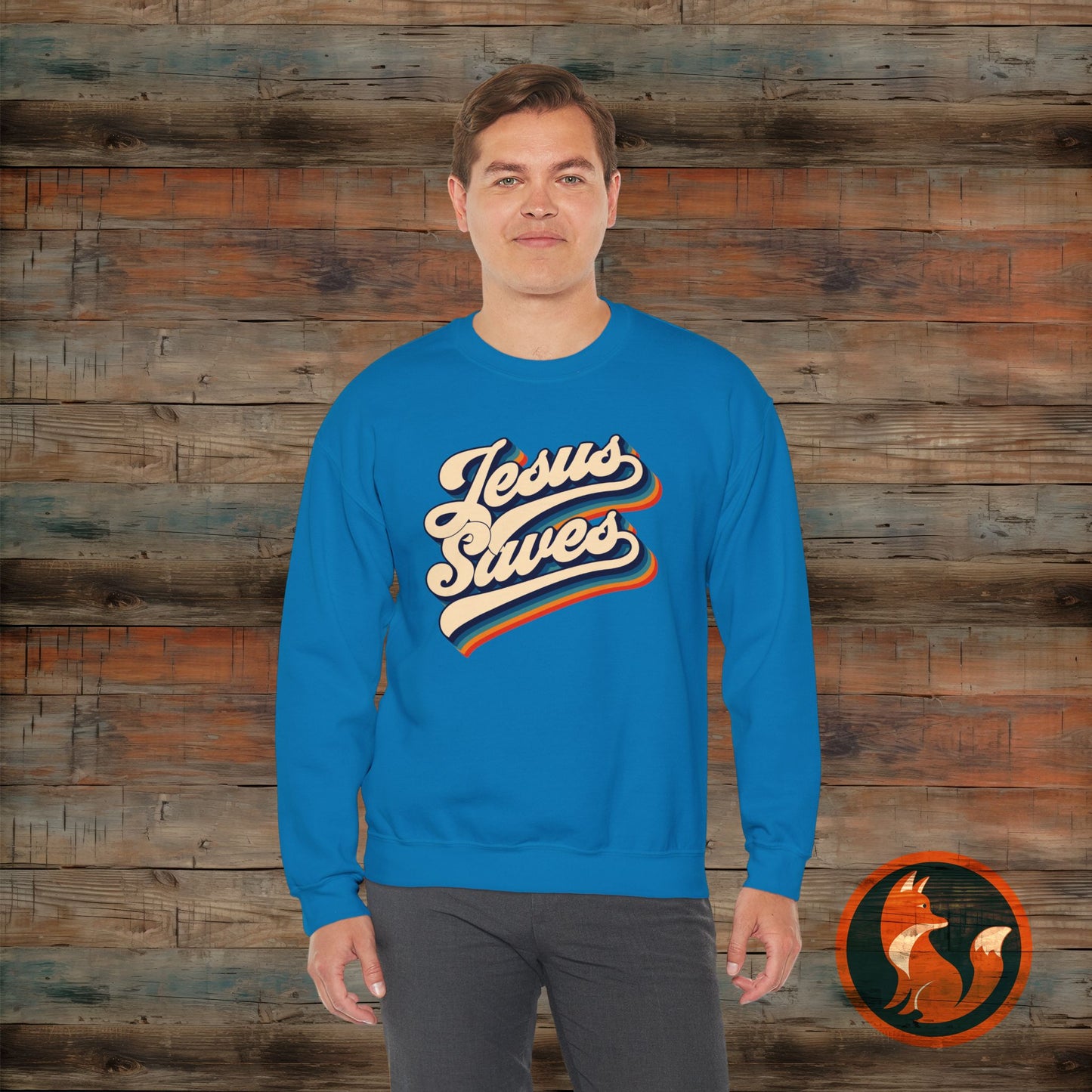 Jesus Saves Crewneck Sweatshirt | Cozy Unisex Pullover | Faith-Inspired Apparel | Perfect for Church, Gifts, Everyday Wear, Casual Style