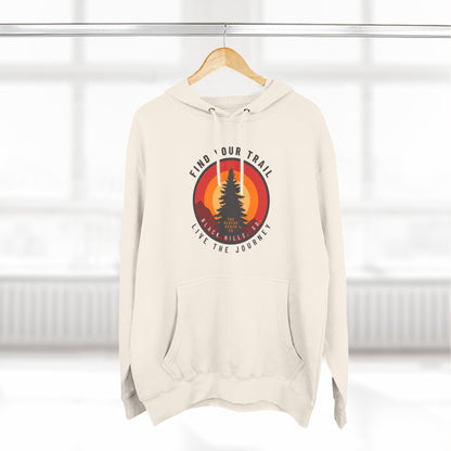 Adventure-Inspired Fleece Hoodie with Retro Design, Cozy Layer for Nature Lovers, Perfect for Hiking, Camping, Travel, Gifts