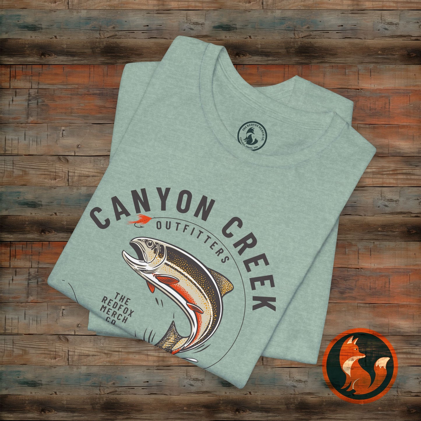 Canyon Creek Vintage Fishing Tee, Unisex Casual Shirt, Outdoor Adventure Apparel, Gift for Anglers, Nature Lover's Tee