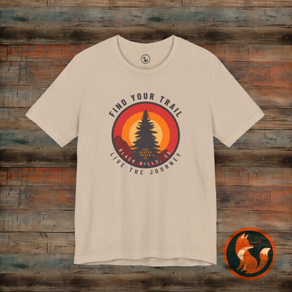 Unisex Adventure T-Shirt - Find Your Trail, Live the Journey, Outdoor Tee, Hiking Gift, Nature Lover Apparel