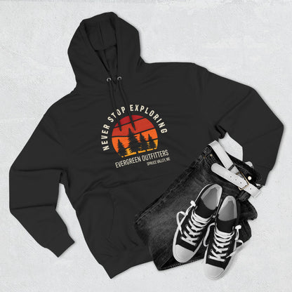 Explore More: Cozy Three-Panel Fleece Hoodie, Adventure Sweatshirt, Outdoor Gift, Travel Apparel, Nature Lovers Hoodie