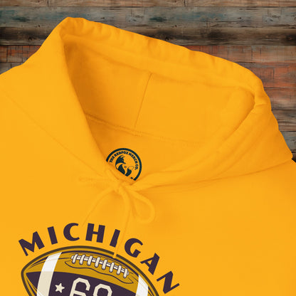 Michigan Arrows Football Hooded Sweatshirt, Unisex Hoodie, Sportswear, Athletic Gift, Casual Wear, Team Spirit Apparel