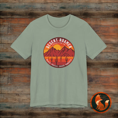 Desert Roamer Tee - Unisex Jersey Short Sleeve Shirt, Hiking Gift, Adventure Apparel, Travel T-Shirt, Outdoorsy Style