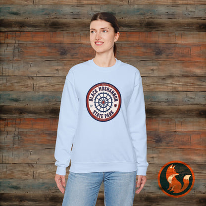 Unisex Heavy Blend™ Crewneck Sweatshirt - Vintage Black Moshanon State Park Design, Outdoor Adventure Wear, Perfect Gift for Nature [...]