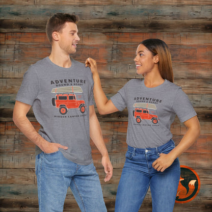 Adventure Bound & Ready Tee, Unisex T-Shirt, Outdoor Apparel, Camping Gift, Travel Shirt, Adventure Lover's Top