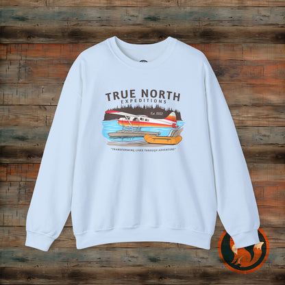 True North Adventure Crewneck Sweatshirt, Cozy Sweatshirt, Nature Lover Gift, Outdoor Apparel, Camping Sweater, Unisex Sweatshirt