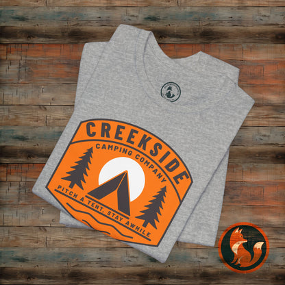 Creekside Camping Unisex Tee - Adventure Vibes, Outdoor Excursions, Nature Lover Gift, Summer Campwear, Hiking Apparel, Travel Shirt